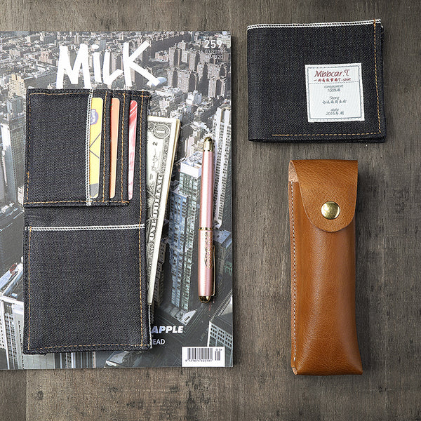 Cool Denim Mens Jean billfold Small Wallets Bifold Multi Small Wallets For Men - iwalletsmen