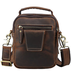 Cool Leather Vintage Small Side Bags Waist Bag Belt Pouch Small Shoulder Bags For Men - iwalletsmen