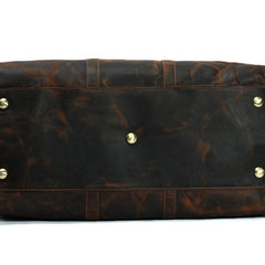 Cool Mens Leather Large Weekender Bag Duffle Bag Travel Bag for Men - iwalletsmen