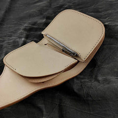 Vintage Handmade Beige Leather Men's billfold Wallet Bifold Biker Chain Wallet For Men - iwalletsmen