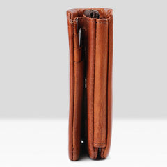 Handmade Mens Cool billfold Leather Wallet Men Small Wallets Trifold for Men - iwalletsmen