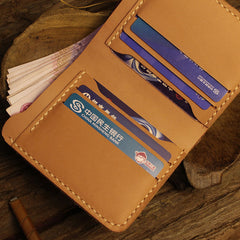 Handmade Leather Floral Mens Cool Slim Leather Wallet Men billfold Wallets Bifold for Men