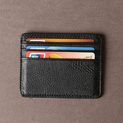 Genuine Leather Mens Cool Slim Front Pocket Wallet Leather Wallet Men Small Wallets  for Men