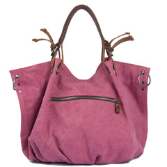Cool Canvas Leather Womens Mens Simple Fashion Handbag Tote Bag Shoulder Bag Tote Purse For Men - iwalletsmen