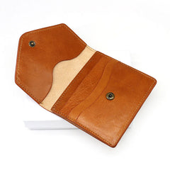Cool Leather Mens Slim Card Wallet Front Pocket Wallets Small Change Wallet for Men - iwalletsmen