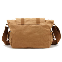 Green Waterproof CANVAS Mens 14'' Side Bag Khaki Messenger Bag FOR MEN - iwalletsmen