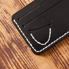 Handmade Mens Cool billfold Leather Wallet Men Small Card Slim Wallets for Men