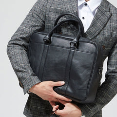Handmade Leather Mens Cool Messenger Bag Work Bag Business Bag Briefcase Bag for men