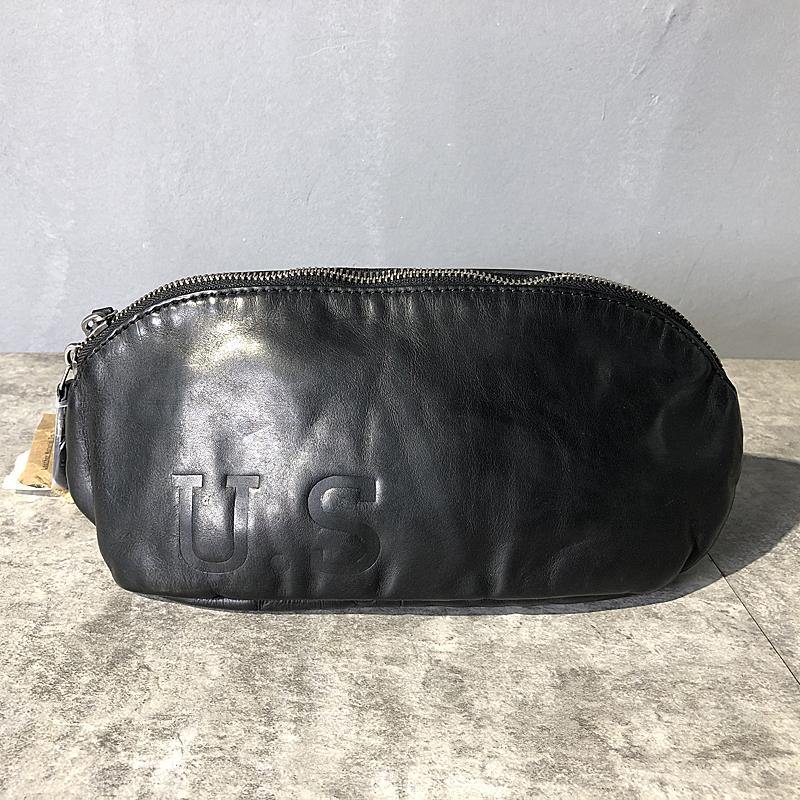 Black Cool Leather Men Fanny Pack Waist Bags Hip Pack Coffee Chest Bag Belt Bag Bumbag for Men - iwalletsmen