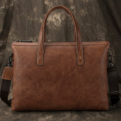 Leather Vintage Mens 14-inch Blue Briefcase Lawyer Briefcases Laptop Briefcase Business Briefcase For Men - iwalletsmen