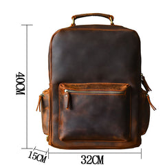 Vintage Brown Leather Mens 15