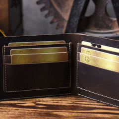 Handmade Leather Mens Cool Wallet Men Slim Wallets Front Pocket Wallet for Men - iwalletsmen
