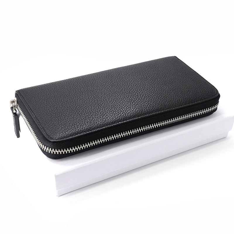 Black Mens Leather Zipper Long Wallet Phone Long Bifold Wallet for Men - iwalletsmen