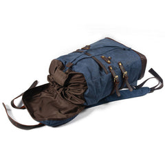 Waxed Canvas Mens Travel Backpack Canvas Hiking Backpack Canvas Backpack for Men - iwalletsmen