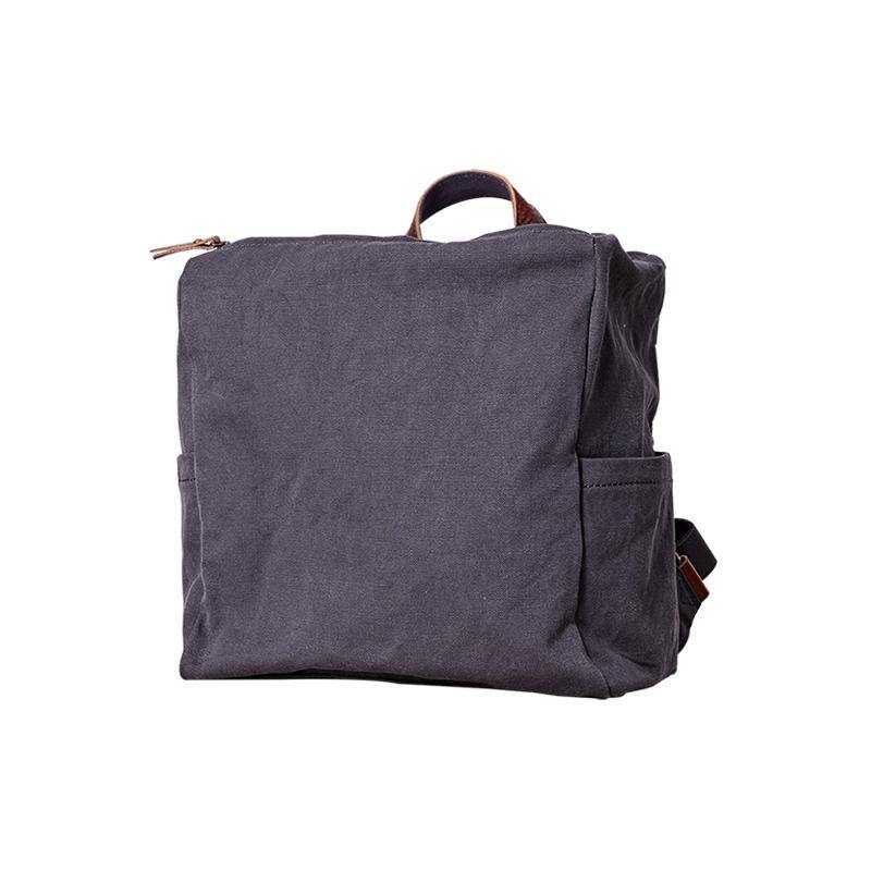 Pink Canvas Mens Womens Cube Rucksack Satchel Backpack Canvas School Backpack for Men Women - iwalletsmen