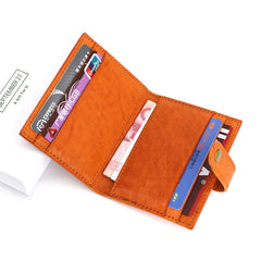 Leather Mens Front Pocket Wallet Card Wallet Small Slim Wallet Change Wallet for Men - iwalletsmen