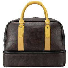 Casual Brown Leather Men Business Weekender Bags Handbag With Shoes Storage Travel Bags Overnight Bags For Men - iwalletsmen