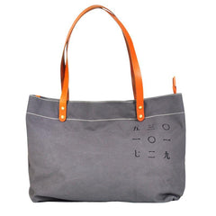 Vintage Canvas Leather Mens Womens Tote Shopping Bags Messenger Bag Tan Tote Handbag For Men Women - iwalletsmen