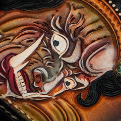 Handmade Leather Mah¨¡k¨¡la Tooled Mens billfold Wallet Cool Leather Wallet Slim Wallet for Men