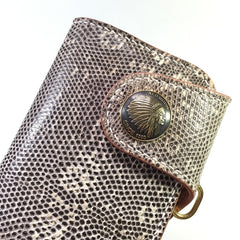 Handmade Leather Biker Wallet Mens Cool Chain Wallet Trucker Wallet with Chain