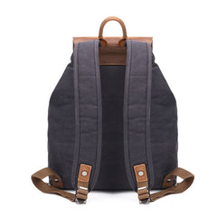 Waxed Canvas Leather Mens Backpack Canvas Travel Backpacks Canvas School Backpack for Men - iwalletsmen