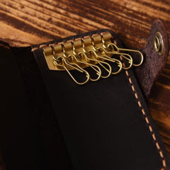 Handmade Leather Mens Cool Key Wallet Key Holder Car Key Case for Men - iwalletsmen