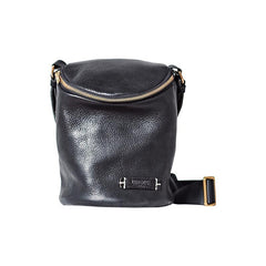 Fashion Brown Leather Mens Womens Bucket Side Bag Black Bucket Messenger Bag For Men and Women - iwalletsmen