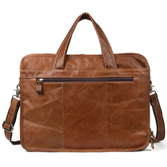 Leather Men Large Briefcase Handbag Travel Bag OverNight Bags For Men - iwalletsmen