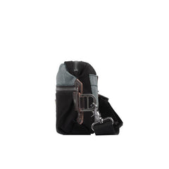 Casual Black Canvas Leather Fanny Pack Men's Chest Bag Hip Bag Waist Bags For Men - iwalletsmen