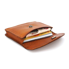 Leather Mens Envelope Front Pocket Wallet Card Wallet Cool Small Change Wallet for Men - iwalletsmen