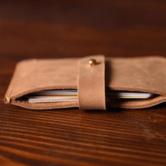 Handmade Mens Cool billfold Leather Wallet Men Small Card Slim Wallets Bifold for Men - iwalletsmen