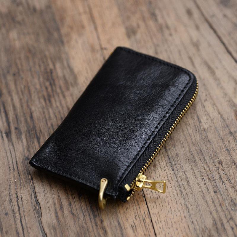 Cool Leather Mens Black Key Chain Wallet Car Key Wallet Brown Car Key Case Keys Holder for Men - iwalletsmen