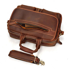 Cool Leather Men Vintage Briefcase Work Bag Handbag Shoulder Bags For Men - iwalletsmen