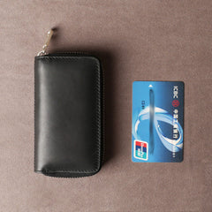 Handamde Genuine Leather Mens Cool Key Wallet Card Slim Wallet Key Holder Car Key Case for Men