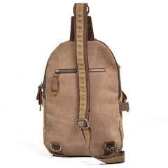 Cool Waxed Canvas Mens Sling Bag Chest Bag One Shoulder Packs for men - iwalletsmen