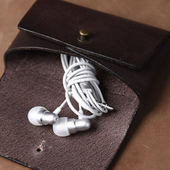 Handmade Leather Mens Cool Coin Change Leather Wallet Men Small Wallets Card for Men