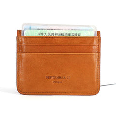 Leather Mens Card Wallet Slim Front Pocket Wallet Small Change Wallets for Men - iwalletsmen