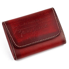 Vintage Brown Leather Men's Small Wallet Black billfold Card Wallet For Men - iwalletsmen