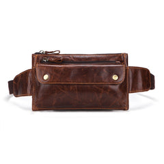 Cool Brown LEATHER MENS FANNY PACK FOR MEN BUMBAG Vintage WAIST BAGS - iwalletsmen