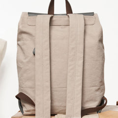 Leather Canvas Mens Cool Backpack Canvas Travel Bag Canvas School Bag for Men - iwalletsmen