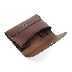 Leather Mens Front Pocket Wallet Small Wallets Card Wallet Change Wallet for Men - iwalletsmen
