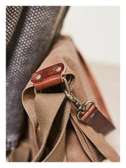 Canvas Mens 14 inches Side Bags Canvas Satchel Messenger Bags Canvas Travel Courier Bag for Men - iwalletsmen