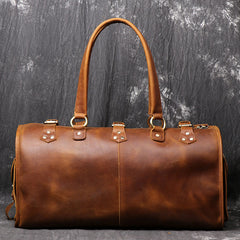 Cool Leather Mens Travel Bag Overnight Bag Work Handbag Business Travel Bags for Men - iwalletsmen