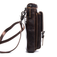 Cool Mens Leather Mens Belt Pouch Waist Bag Shoulder Bag Cell Phone Holster for Men - iwalletsmen