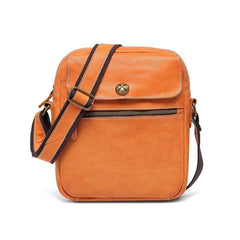 Black Cool Leather Mens Small Vertical Side Bag Messenger Bags Brown Casual Bicycle Bags for Men - iwalletsmen