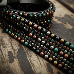 Handmade Genuine Leather Mens Belt Custom Cool Leather Men Black Belt for Men