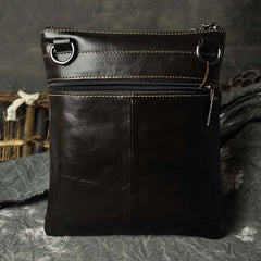 Mens Leather Small Side Bag Messenger Bag Courier bag for Men - iwalletsmen