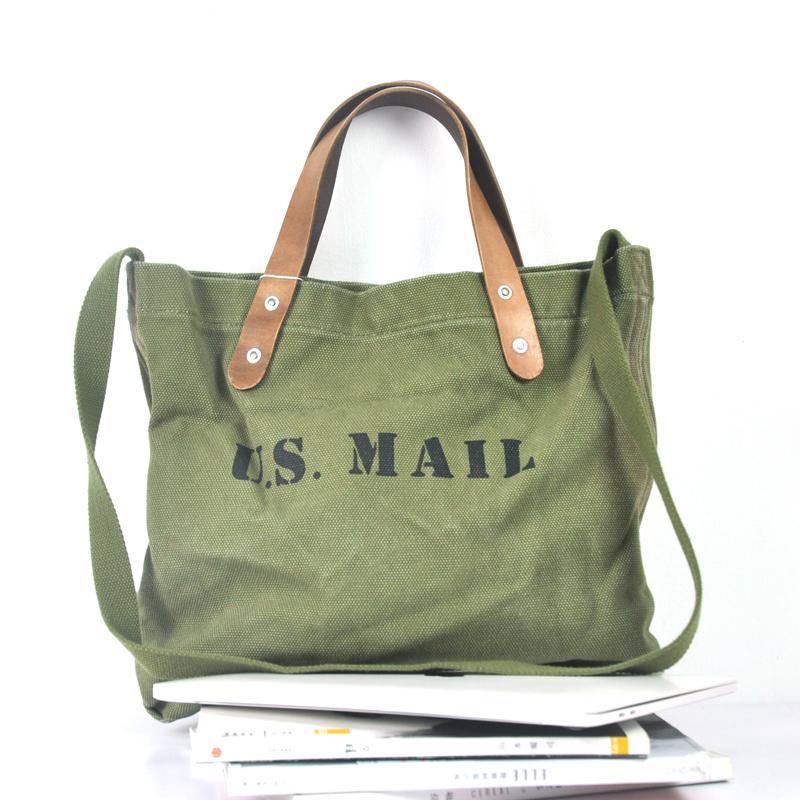 Blue Fashion Canvas Mens Womens Tote Handbag Messenger Bags Green Shoulder Tote Bag For Men and Women - iwalletsmen