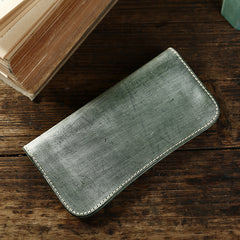 Handmade Mens Brown Leather Long Wallet Bifold Long Wallet Brown Card Wallet For Men - iwalletsmen