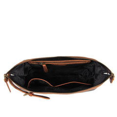 Waxed Canvas Leather Men's Clutch Purse Navy Blue Casual Clutch Bag Hand Bag For Men - iwalletsmen